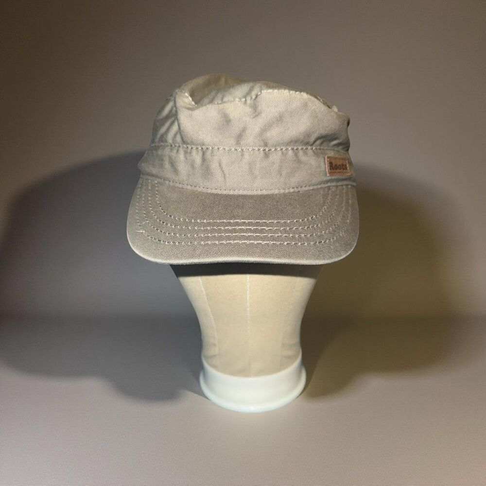 Roots Tan/Army Green Castro Cap Adjustable Military Hat